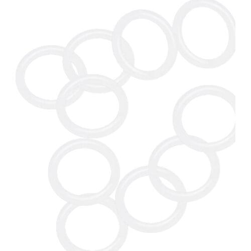 Uxcell Silicone O-Rings 18mm OD, 13.2mm ID, 2.4mm Width, Seal Gasket White 10Pcs