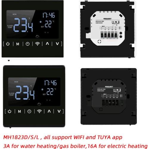 All Touch Screen Temperature Controller Black Back Light Programmable Thermostat Warm Floor Temperature Controller WIFI