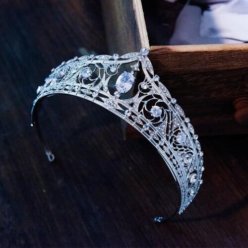 Zircon Alloy Crystal Atmosphere Court tiaras and crowns Bridal Head Jewelry Princess Wedding Crown