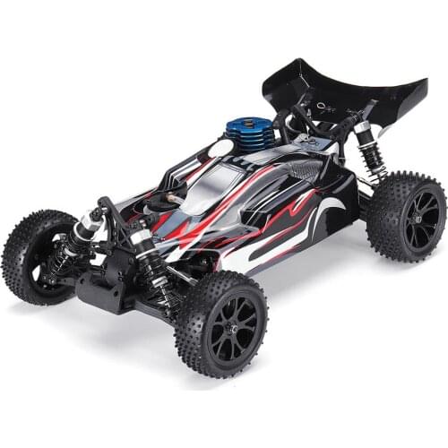 VRX RH1006 1/10 Scale 4WD Nitro RTR Off-Road Buggy High Speed 2.4GHz RC Car Kids Gifts(With Force.18 Methanol Engine)- Black Red