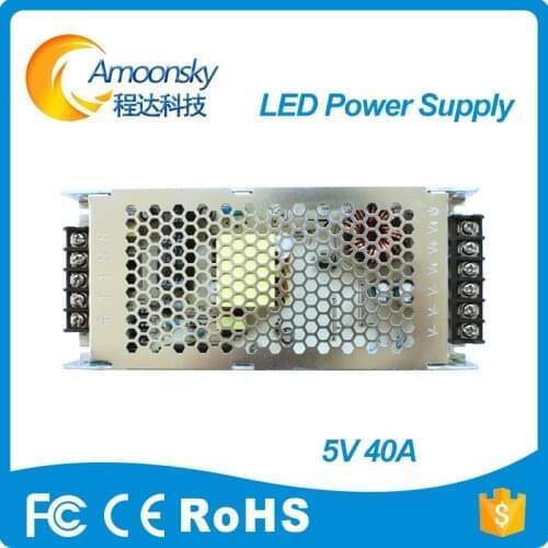 High quality rong electric power supply 5v 40a for full color led display screen