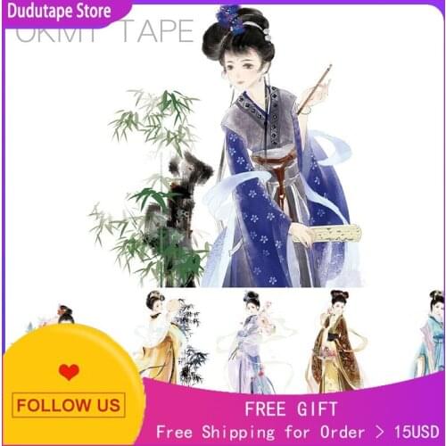 Washi Tape Figure Niaona Antique Girl Decorative Washi Tape Sticker