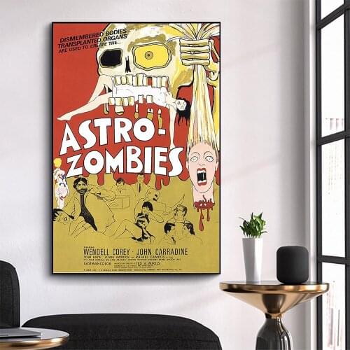 WM3175 The Astro-Zombies Wonderful Classic Movie HD Silk Fabric Poster Art Decor Indoor Painting Gift