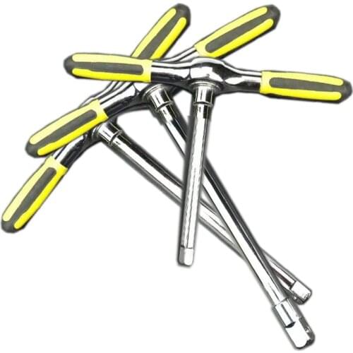 1/4 3/8 1/2 Ratchet Wrench Hexagon Socket Wrench T Type Torque Wrench Bike Tools Detachable Handle Spanner Hand Tool