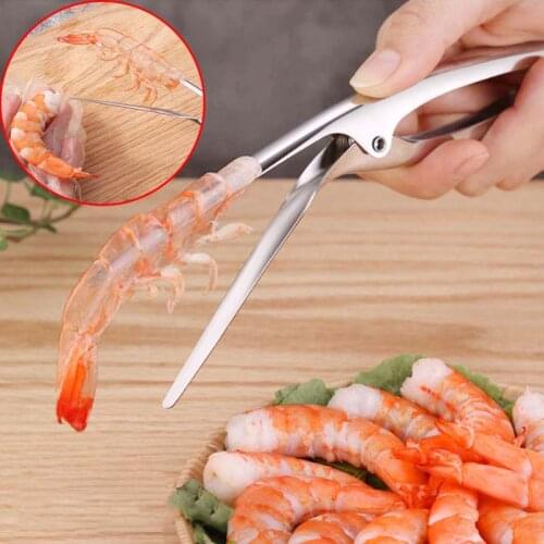 1Pcs Shrimp Peeler Stainless Steel Practical shrimp peeling tongs Shrimp Opener Shrimp Peeling Clip Home kitchen gadget Supplies