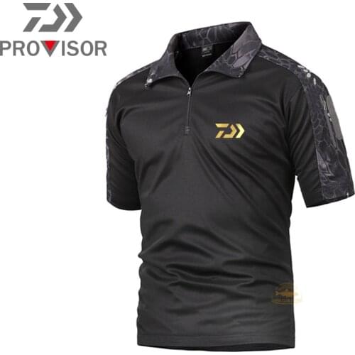 2021 Daiwa Fishing Clothes Summer Mens New Outdoor Fishing T-shirt Climbing Breathable Sports Short Sleeves Camouflage T-shirt