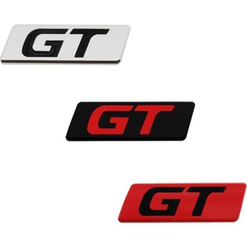 Car Sticker GT Badge Emblem Decals for Peugeot GT 206 208 207 308 508 3008 5008 KIA Forte Optima Picanto Stinger Sorento Renault