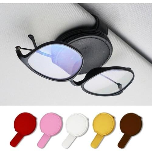 Car Glasses Case Auto Sun Visor Glasses Holder Sunglasses Clip Card Ticket Holder Pen Case Clip Box Universal Accessories