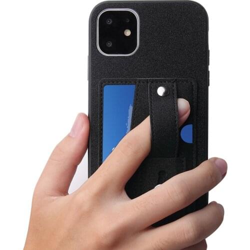 Card Holder Stand Phone Case for iPhone 12 Pro Max 11 Pro X Xs Xr 7 8 Plus Protective Shockproof Card Slot Soft Case Cover Funda
