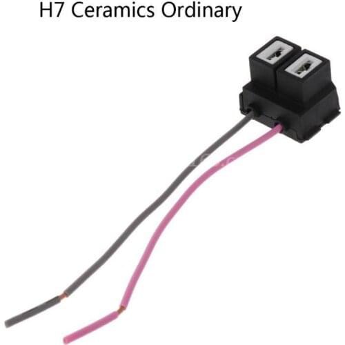 Ceramic H7 Car Halogen Bulb Socket Power Adapter Plug Connector Wiring Harness High Quality