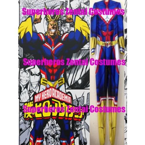 All Might Toshinori Yagi Cosplay Costume MHA My Hero Academia BNHA Boku no Hero Academia 3D Print Zentai Suit, Only Bodysuit