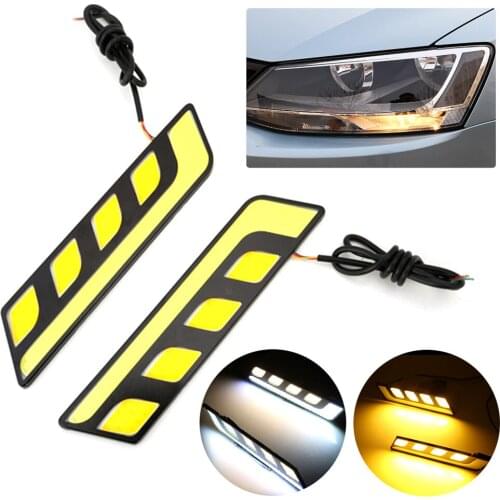 2Pcs 12V Car Strip Light Waterproof White LED Strip Lights Bars Camping Caravan Boat Car COB Lamps
