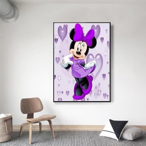 Disney 5D DIY Diamond Painting Cartoon Mickey Mouse Cross Stitch Kits Full Drill Diamond Embroidery Mosaic Home Decor Art Gift