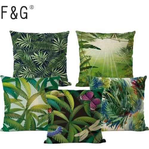 Tropical plants Cushion Cover Leaf Pillow Cover Decorative Pillow Case Home Decor Para Sofa Throw Pillow Covers