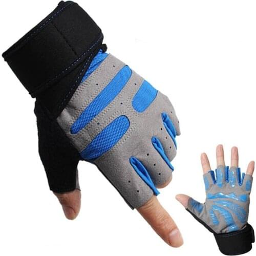 Gym Wrist Gloves Men And Women Sports Fitness Half-Finger Gloves Weightlifting Horizontal Bar Training Outdoor Cycling Gloves