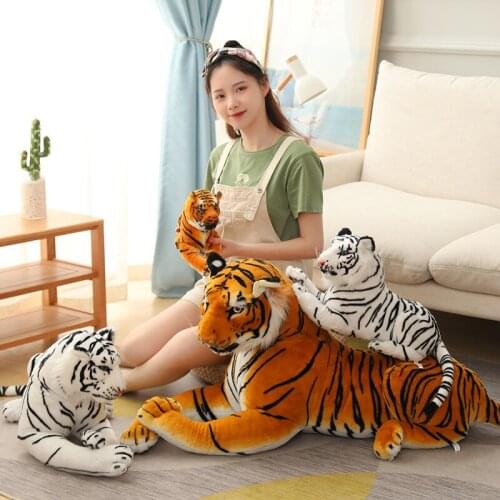 Realistic Stuffed Animals Soft Plush Toy Tiger 50cm~160cm for Kids Birthday Christmas Gift