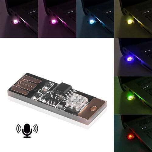 Adjustable Car USB LED Atmosphere Light Music Control RGB Interior Decorative Light DJ Christmas Stage Colorful lights Brigtnes