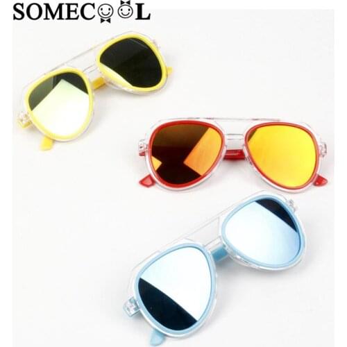 SomeCool 2019 NEW Arrival 3-7 yrs Boys&girls Kids sunglasses Protect UV400 Cute Candy color glasses Baby infant eyewear N868