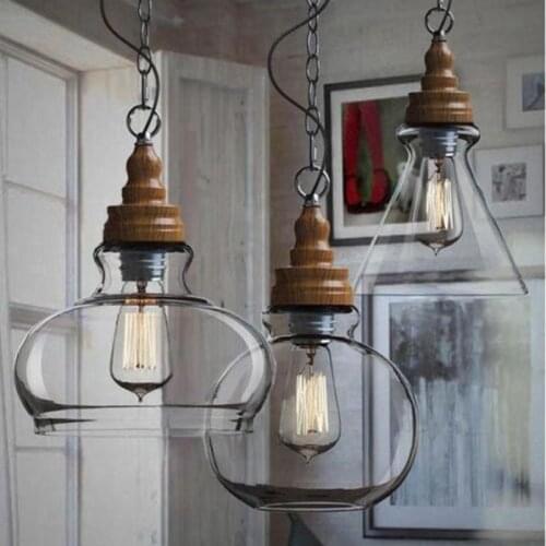 Vintage pendant lights industrial lighting Bar Kitchen American lampara colgante de techo Fixtures Luminaire pendant lamp