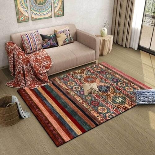 120x160 Retro Vintage Carpet Persian Carpet Living Room Bedroom Mat Anti-slip Area Carpet Absorbing Boho Moroccan Tabisstyle
