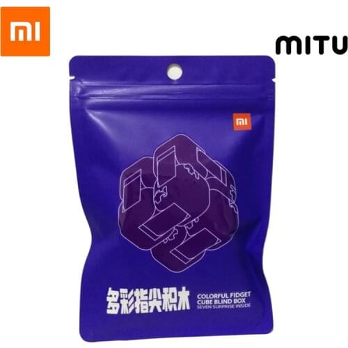 Xiaomi Mitu Colorful Fidget Blind Box Cube Spinner Seven Surprise Fingertip Building Block Bricks Toy Puzzle Assembling 2019 New