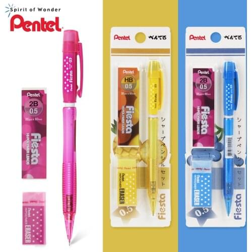 1 set Japan Pentel FIESTA AX105C 0.5 Colorful Candy Fluorescent Color Automatic Pencil Student Writing Press The Activity Pencil