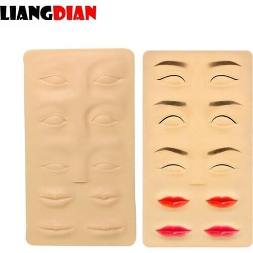 1PC 3D Silicone Practice Fake False Skin Eyebrow Lips For Permanent Microblading Makeup Training Practice Tattoo Accessory