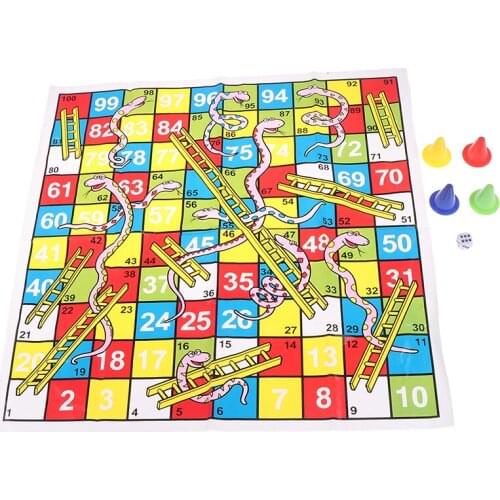 Snake ladder educational kids children toys family interesting board game gifts