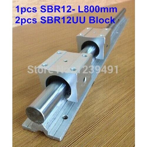 1pc SBR12 L800mm linear guide + 2pcs SBR12UU linear bearing block cnc router