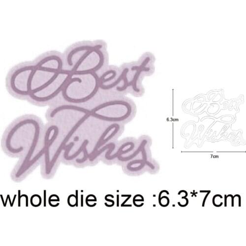 2020 New Metal Cutting Dies Words Best Wishes Craft Dies Scrapbooking dies Album Cards Making Embossing Die Cut stencils dies