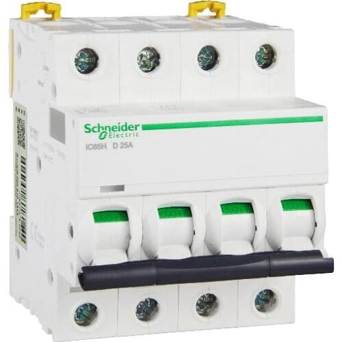 A9F29425 IC65H 4P D25A 4P | 25A | D | 10KA IC65H miniature circuit breaker, D curve, 4P, 25A