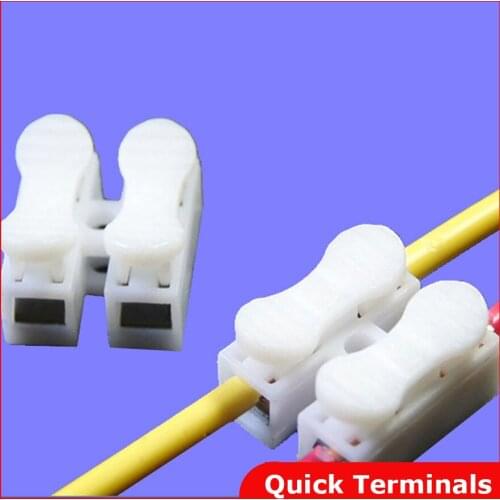 Free shipping 20pcs/lot 2pin push quick cable connector terminal Wiring Terminal for LED