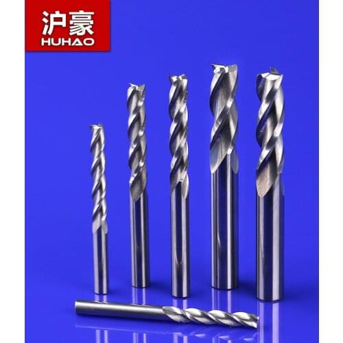 1pc 4/6mm SHK Three Flutes Spiral Milling Engraving Cutters Solid Carbide Cutting Bits 3 Flutes Spiral Tools