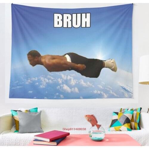 Bruh flying midget tapestry Wall Tapestry Wall Hanging Wall Decor Blanket Bedding Curtain Throw