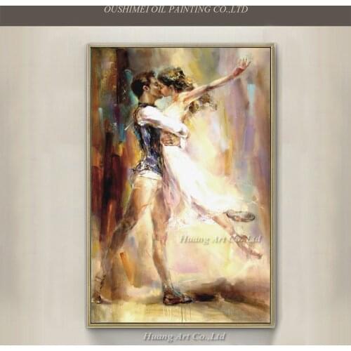HQ Handmade Canvas Spanish Dancer Painting Lover Tango Dancer Impression Figure Oil Painting Wall Pictures for Living Room