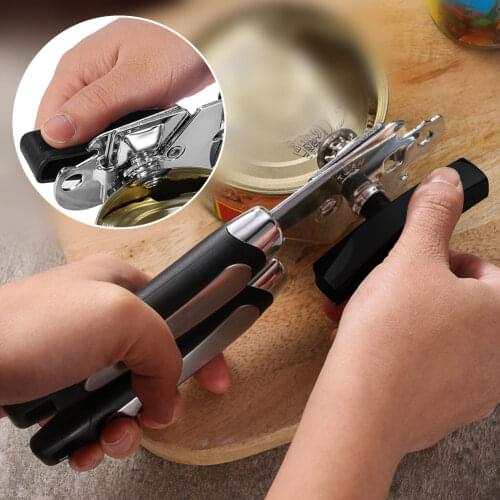 Multi-function Stainless Steel Cans Opener Professional Ergonomic Manual Can Opener Side Cut Manual Can Opener Kitchen Tools