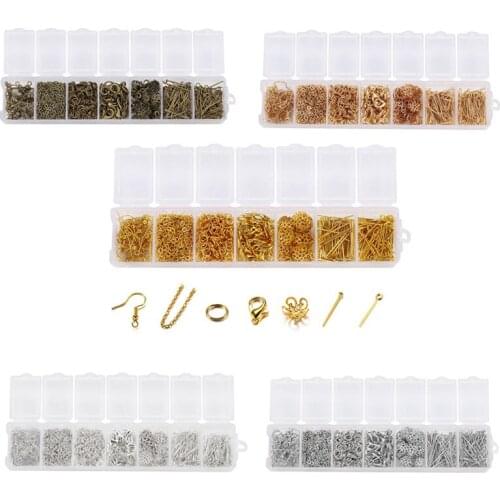 1Set Jewelry Making Kit DIY Earrings Materials Earring Hook Necklace Beads Caps Accessories for Jewelry Making DIY Supplies Sets