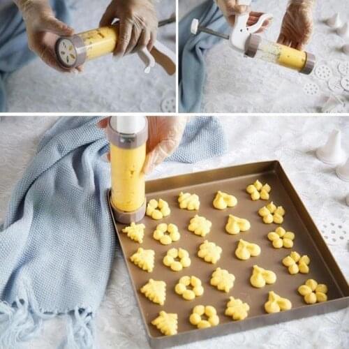 Cookie Press Kit Cookie Pressing Making Tool Biscuits Cake Mold Sugar Paste Extruder AUG889