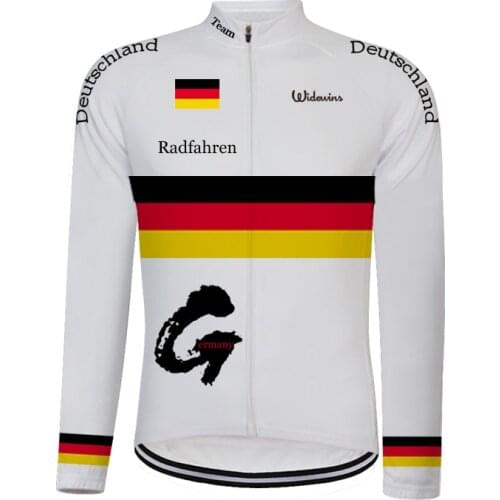 Germany Radfahren Autumn Pro Long Sleeve Cycling Jersey Men Full Sleeve Cycles Clothing Cycling Deutschland Bicycle jersey 6518