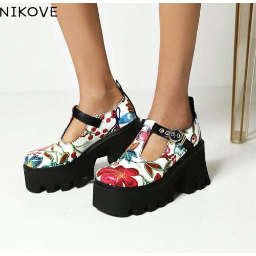 Женские туфли с ремешком NIKOVE China At AliExpress