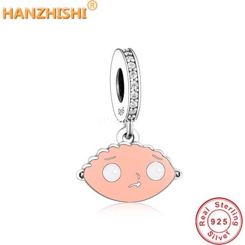 925 Sterling Silver Adorable Bald Boy Dangle Charms Beads Fit Original Pandora Bracelet Necklace DIY Jewelry Gift for Women Men
