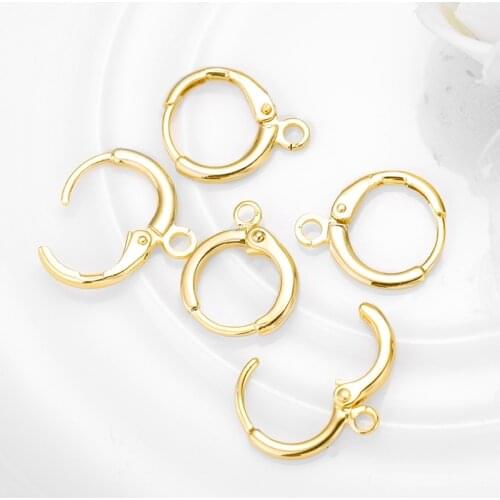 Peixin 10pcs/lot 14x12mm brass jewelry earrings hook DIY earrings handmade charm tassel earrings wholesale jewelry findings