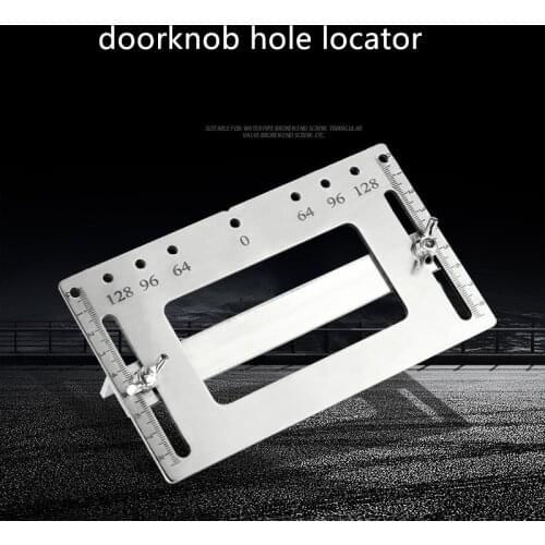 Adjustable Stainless Steel Door Handle Drill Hole Locator Woodworking Cupboard Handle Hole Opening Locator Drilling Aid Tools