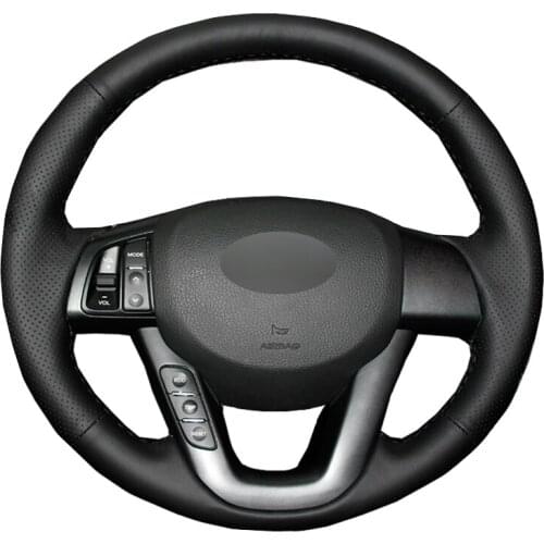 Hand Sewing Car Steering Wheel Cover Leather Suede Wrap Volant For Kia K5 Optima 2011 2012 2013 Funda Volante Auto Protector