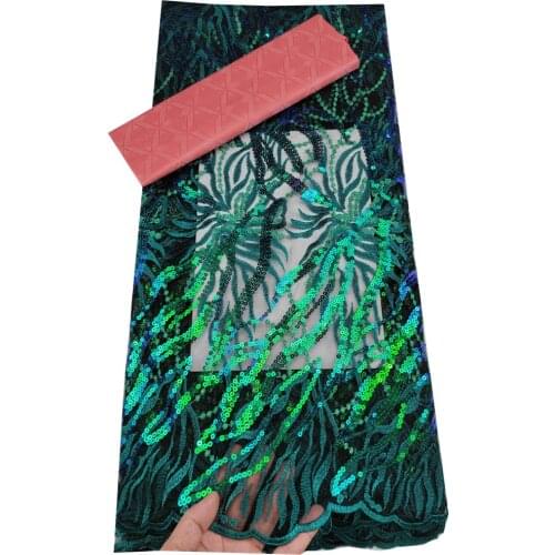 SJ Lace 2.5 +2.5 Yards Latest African Lace Fabric 2021 High Quality Embroidered New Nigerian Bazin Riche Getzner for Dress r4-31