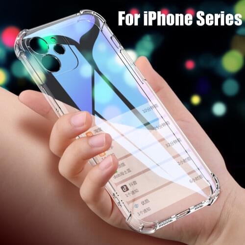 Super Clear TPU Back Cases for IPhone 12 11 PRO Max IPhone X XR 6 7 plus Shockproof Silicone Protective Covers