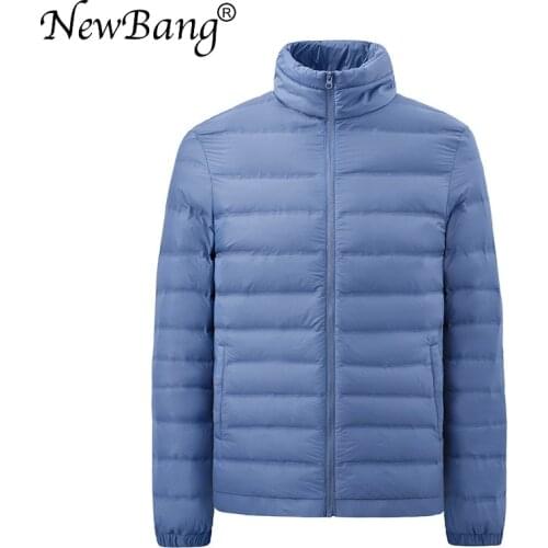 Ultra Light Down Jacket Men Winter No Sewing Mens Down Jacket Windbreaker Feather Jacket Man Lightweight Portable Warm Coat