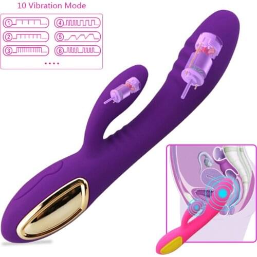 10 Speeds Rabbit Vibrator Sex Toys for Woman G Spot Dildo Vibrator Clitoris Stimulator Vagina Massage Masturbator Adult Products