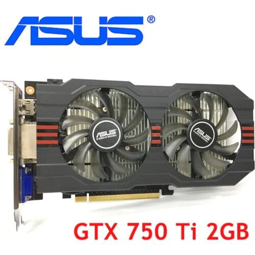 ASUS Graphics Card Original GTX 750 Ti 2GB 128Bit GDDR5 Video Cards for nVIDIA Geforce GTX 750Ti Used VGA Cards 1050 GTX750 TI