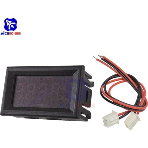 Diymore 0.36" 5 Bits Digital LED Voltmeter Voltage Tester DC 0-4.3-33.000V with Wires Blue/Green/Red/Yellow